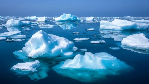 Floating Ice in the Arctic Ocean