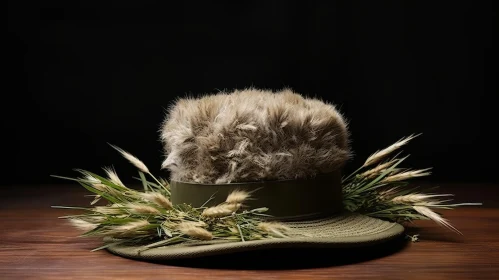 Wilderness Top Hat with Grass and Olive Branches - National Geographic Photo