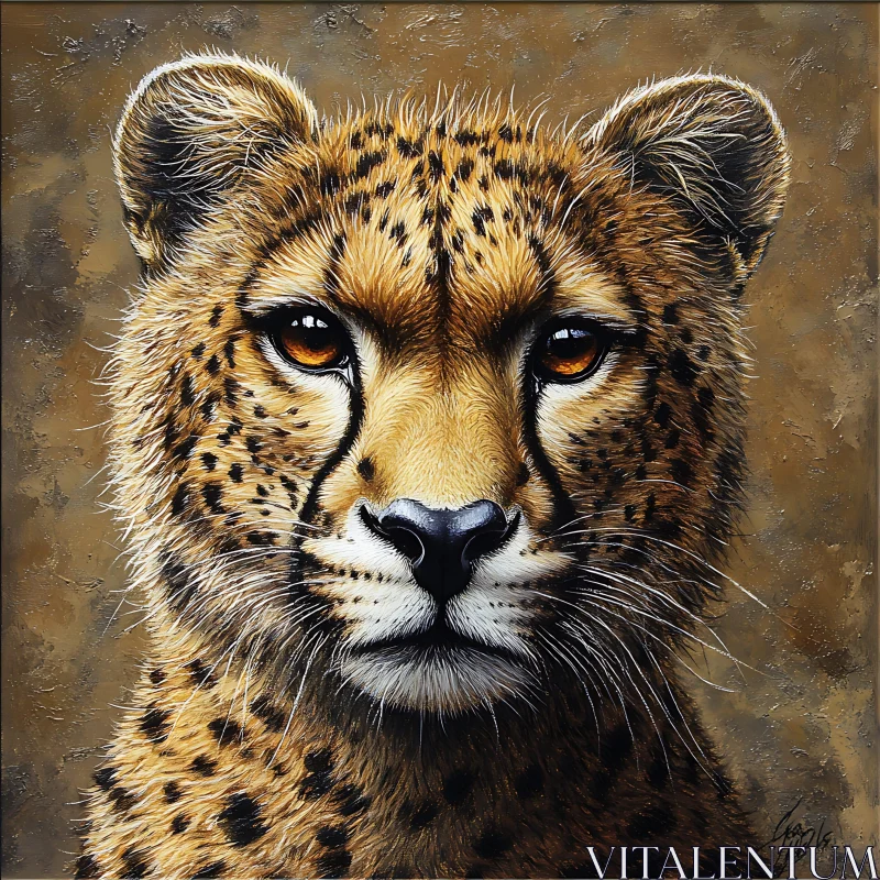 Elegant Cheetah Face Close-Up