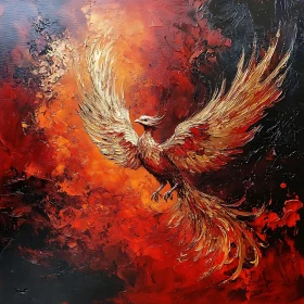 Fiery Bird Rebirth Painting