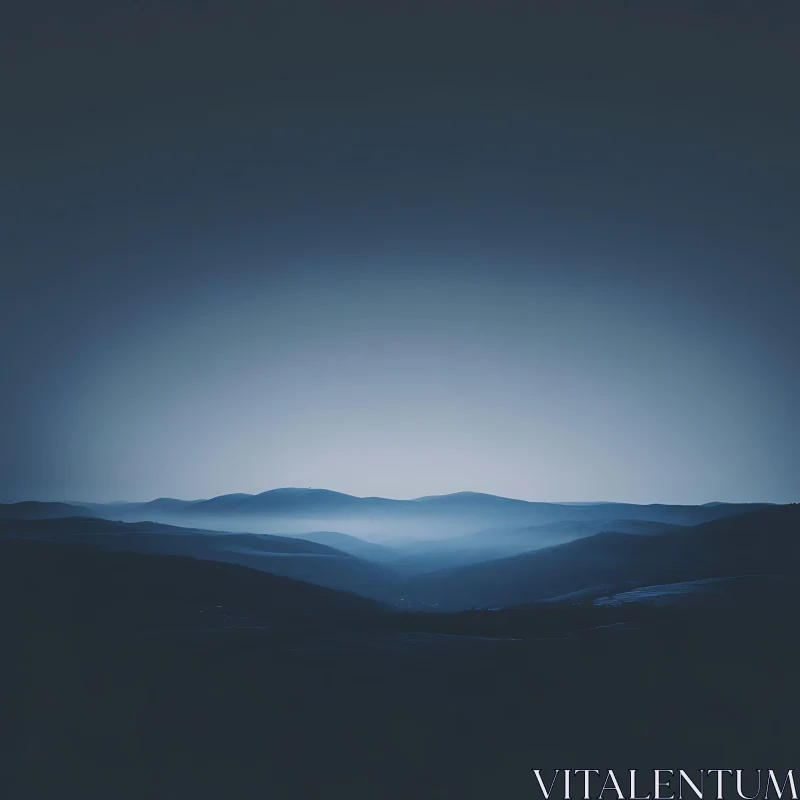 Misty Blue Mountain Vista