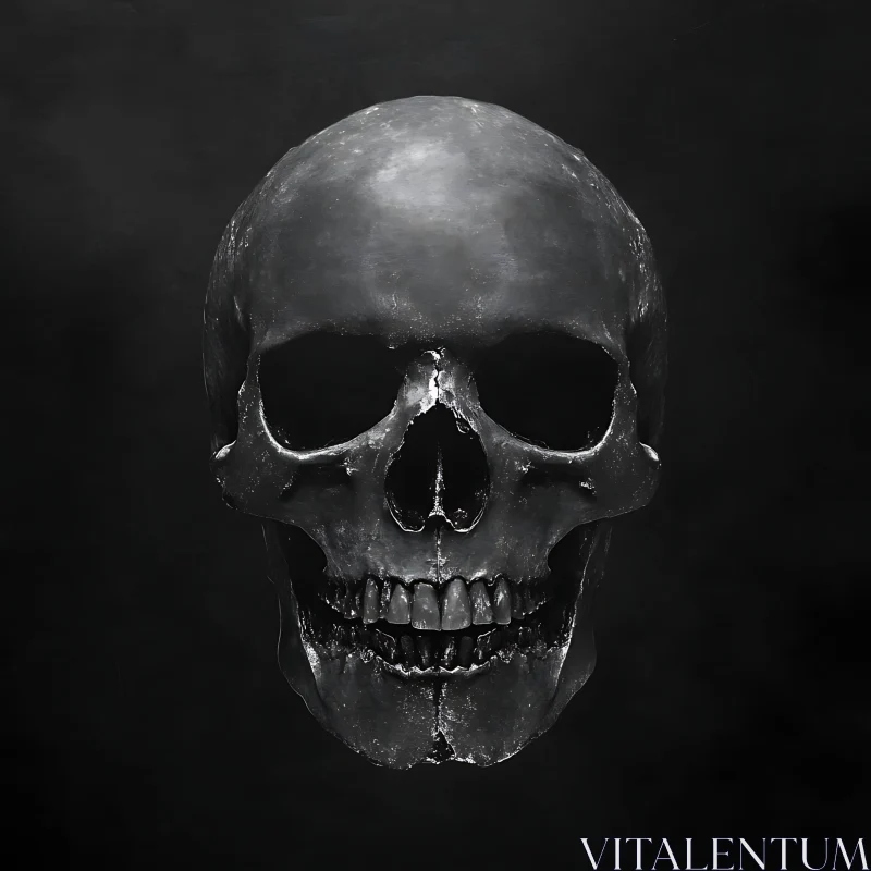 Skull Still Life in Dark Tones