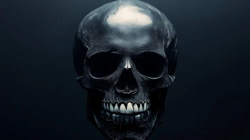 Skull in Dark Monochrome