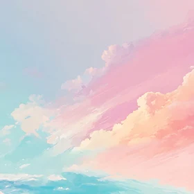 Ethereal Sky with Pink and Blue Gradient