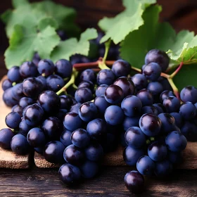 Fresh Blue Grapes Still Life