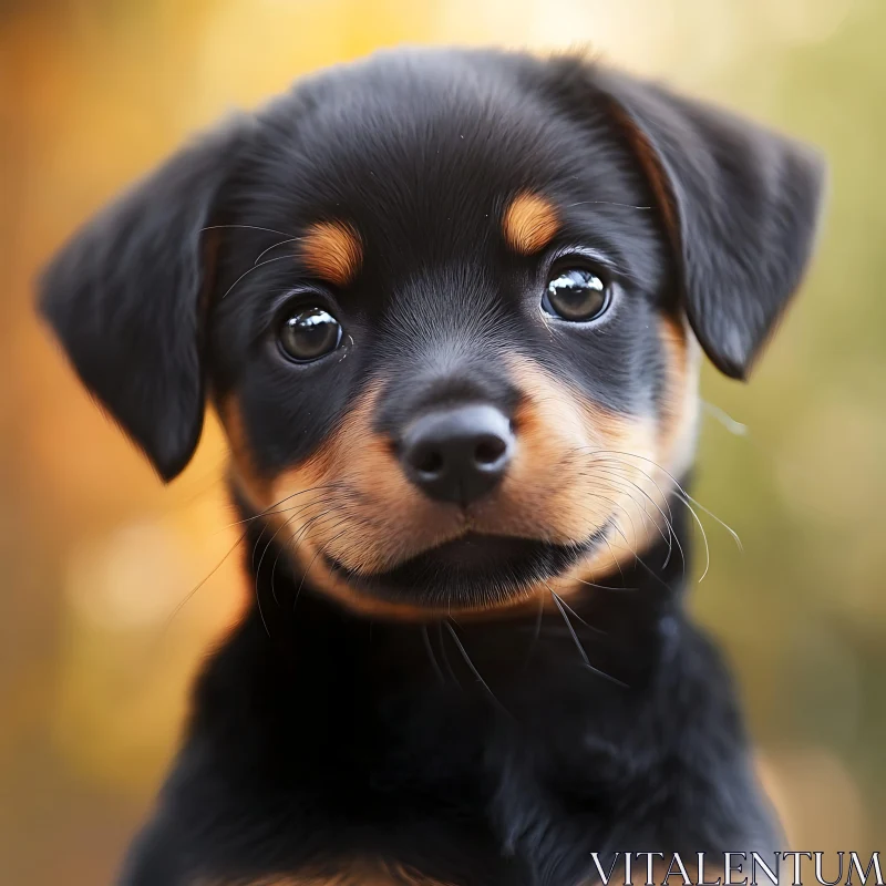 Charming Puppy with Expressive Eyes AI Image