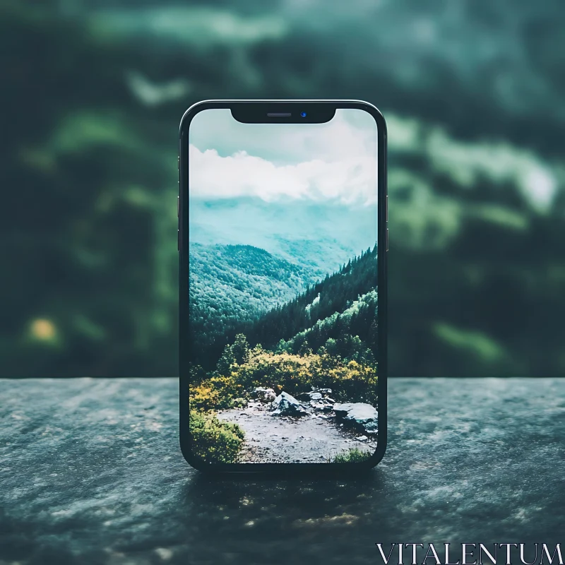 Phone Screen Mountain Landscape