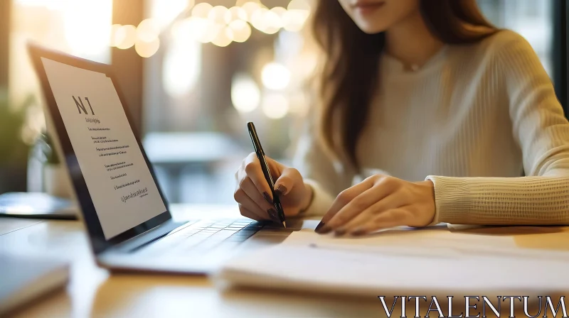 Focused Woman at Work