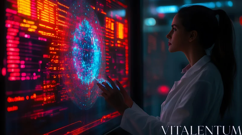 Data Analysis Futuristic Interface