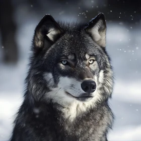 Winter Wolf Close-Up