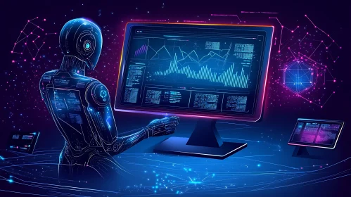 AI Analyzing Data on Screen