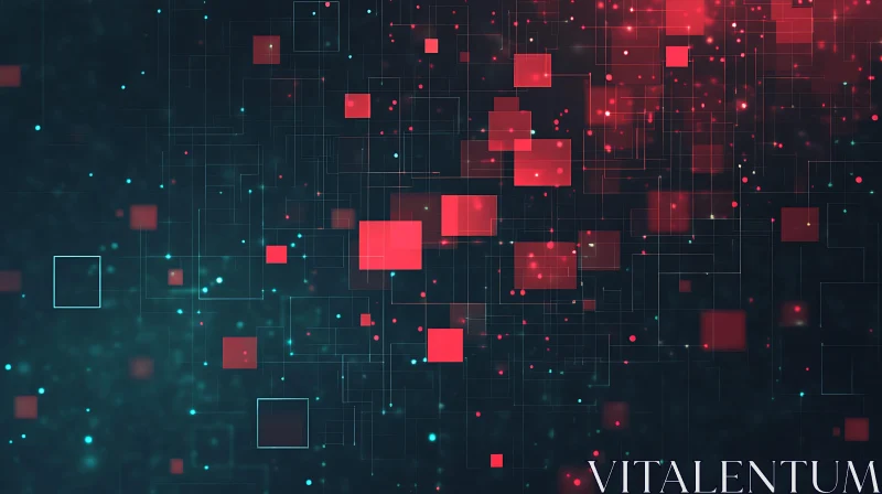Geometric Abstract with Glowing Elements