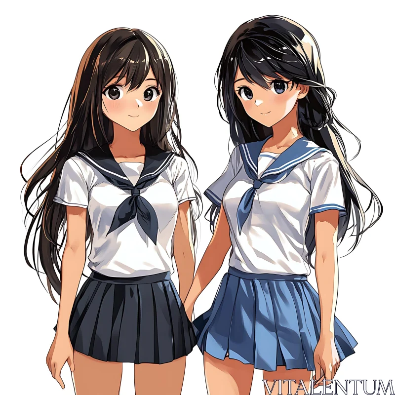 School Uniformed Anime Girls