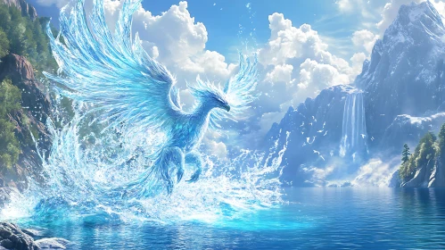 Majestic Water Phoenix Art