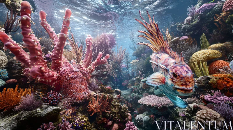Underwater Scene with Exotic Fish