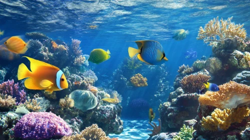 Underwater World with Tropical Fish