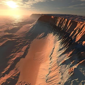 Warm Sunset Over Arid Lands