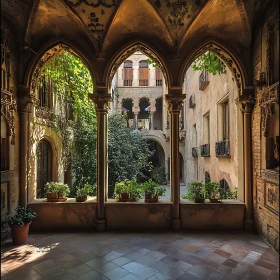 Enchanting Arches and Sunlit Courtyard