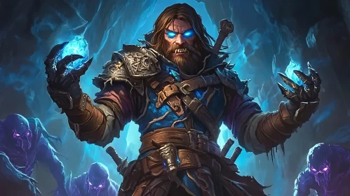 Enigmatic Warrior with Crystalline Power