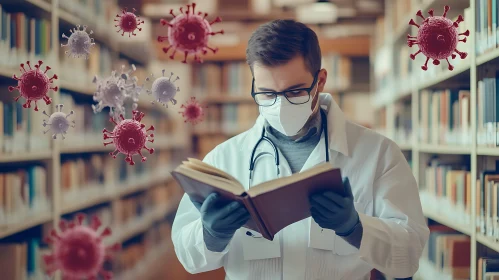 Medical Professional Studying Virus