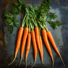Vibrant Carrots on Dark Background