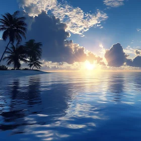 Tropical Island Sunset