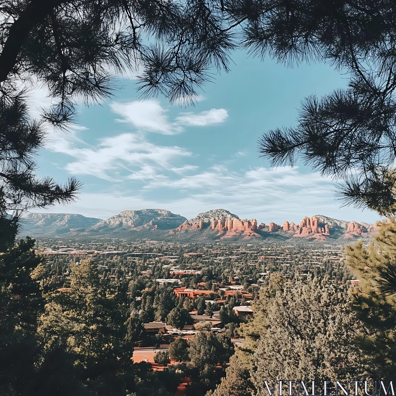 Arizona Mountain Vista Framed by Nature