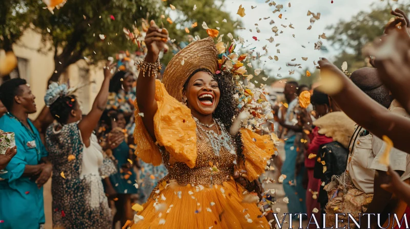 Woman's Joyous Celebration Portrait