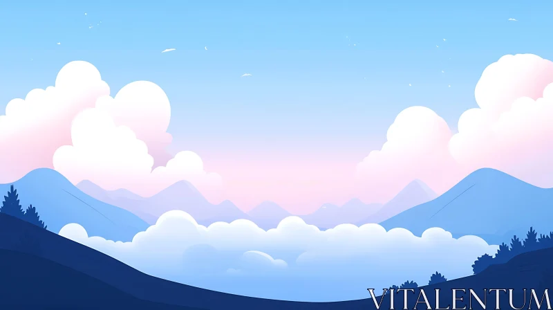 Tranquil Mountain Cloudscape