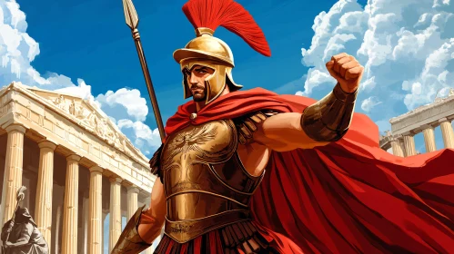 Heroic Figure in Classical Armor