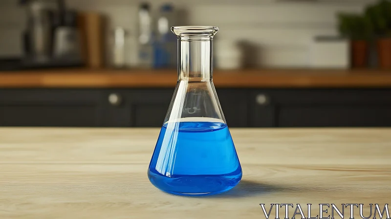 Blue Elixir in Laboratory Glassware