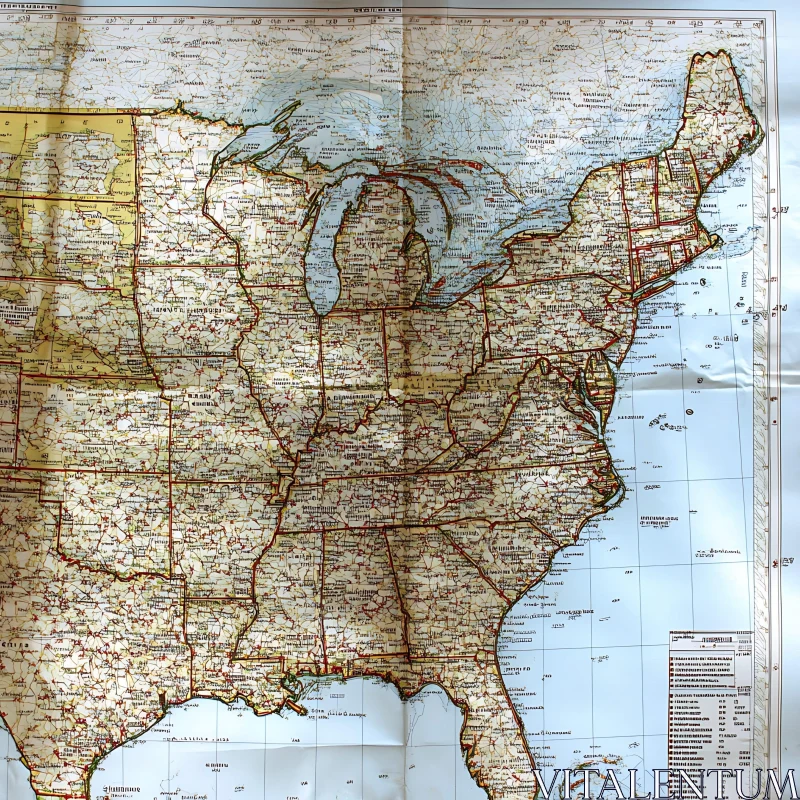Antique Map of United States