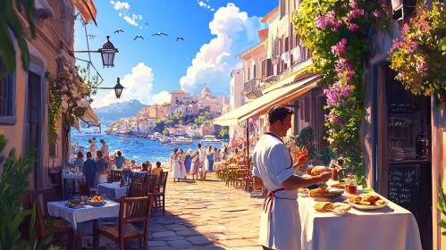 Charming Seaside Restaurant Ambiance