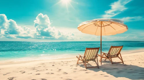 Seaside Relaxation with Chairs and Sun