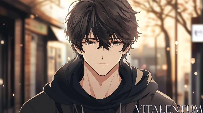 Evening Street Anime Portrait