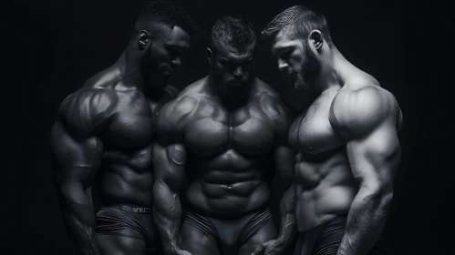 Monochrome Muscle: Three Men in Fitness