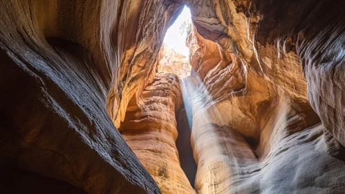 Sunlit Canyon Rock Formations