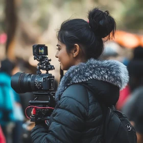 Professional Woman Videographer Portrait