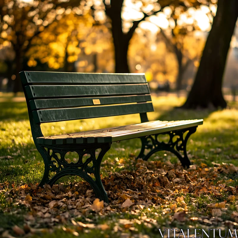 Park Bench in Autumn