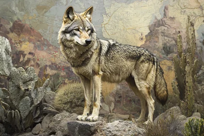 Wolf Portrait in Natural Habitat