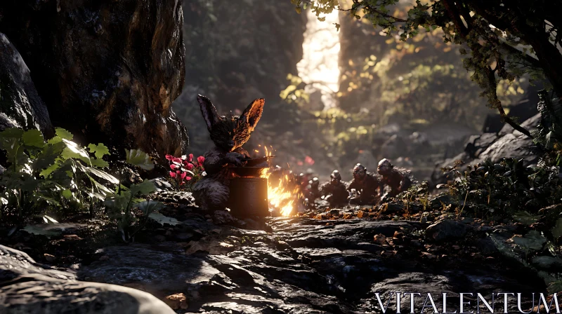 Creatures Gathering in the Woods