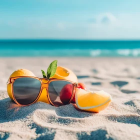 Summer Still Life on Sandy Beach