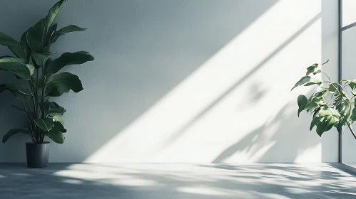 Indoor Plants and Sunlight in Room