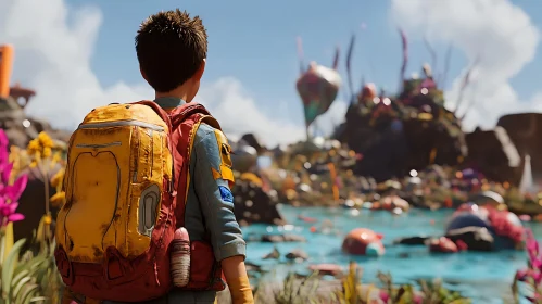 Future Explorer on an Alien World