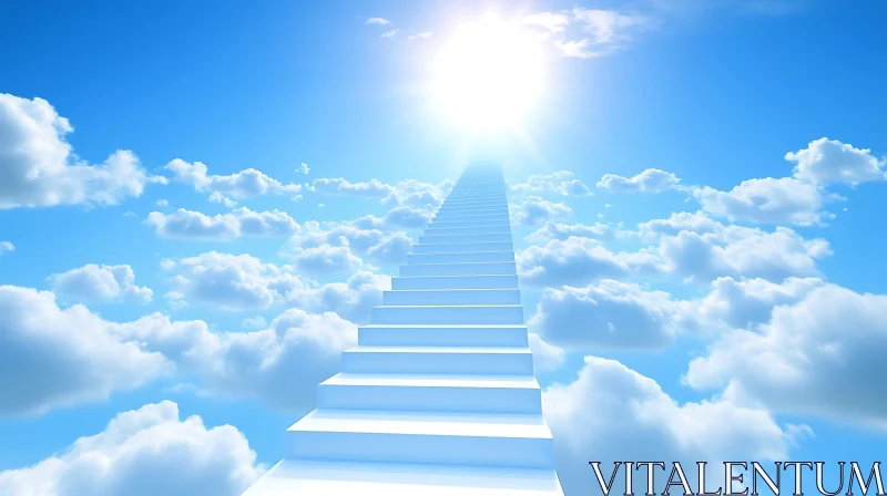 Stairway to Heaven Among Clouds