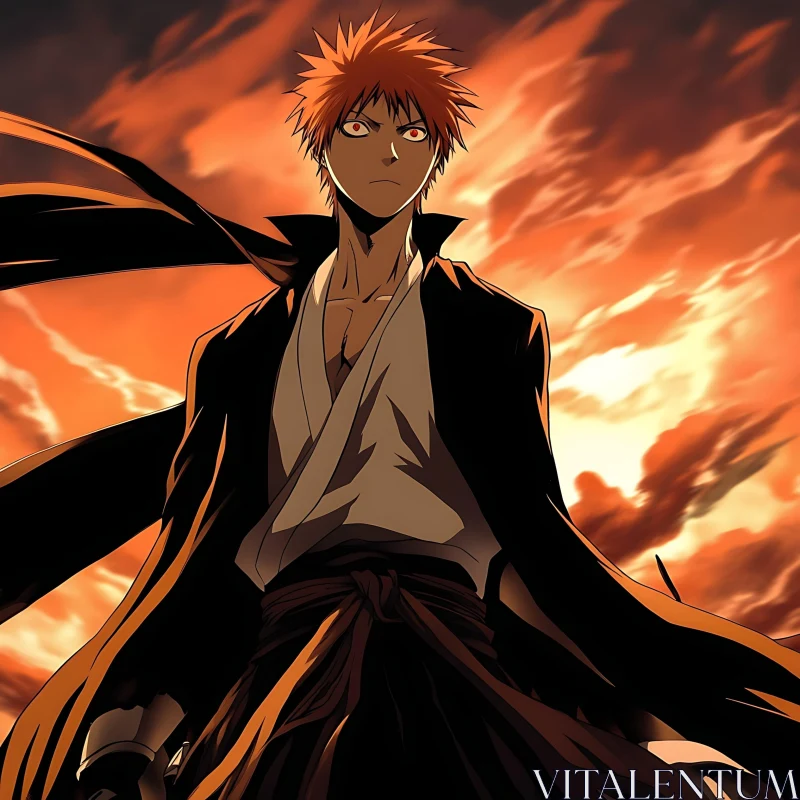 Intense Anime Hero Scene