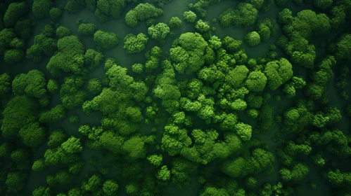 Green Forest Canopy - Aerial View