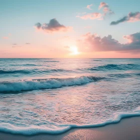 Calm Seascape at Sunset