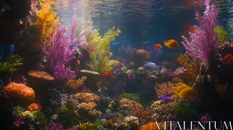 Underwater Coral Garden with Fish AI Image