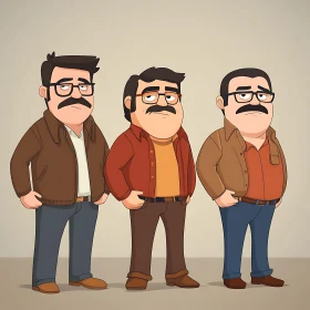 Cartoon Men With Different Outfits